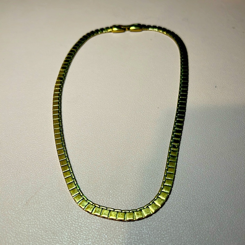 Vintage Napier gold choker chain necklace